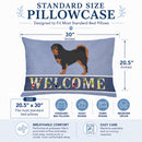 Tibetan Mastiff Welcome Standard Pillowcase Lightweight Super Soft Easy Care Decorative Artwork Pillowcase, Standard
