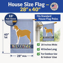 Belgium Mastiff Welcome House Flag 28x40 Porch Sleeve Pole Decorative Outside Yard Banner Artwork Wall Hanging, Polyester