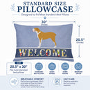 Belgium Mastiff Welcome Standard Pillowcase Lightweight Super Soft Easy Care Decorative Artwork Pillowcase, Standard