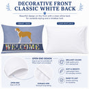 Belgium Mastiff Welcome Standard Pillowcase Lightweight Super Soft Easy Care Decorative Artwork Pillowcase, Standard