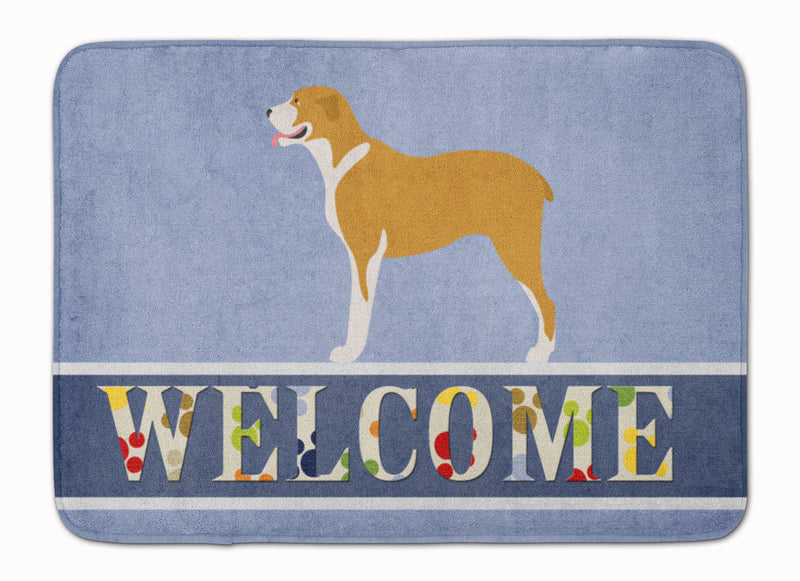 Belgium Mastiff Welcome Machine Washable Memory Foam Mat BB8327RUG