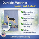 German Shepherd Welcome House Flag 28x40 Porch Sleeve Pole Decorative Outside Yard Banner Artwork Wall Hanging, Polyester