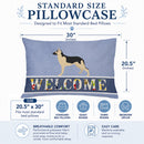 German Shepherd Welcome Standard Pillowcase Lightweight Super Soft Easy Care Decorative Artwork Pillowcase, Standard