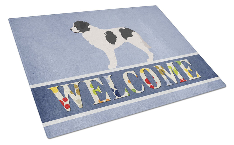 Landseer Welcome Glass Cutting Board Large BB8331LCB