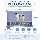 Landseer Welcome Standard Pillowcase Lightweight Super Soft Easy Care Decorative Artwork Pillowcase, Standard