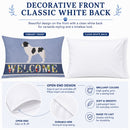 Landseer Welcome Standard Pillowcase Lightweight Super Soft Easy Care Decorative Artwork Pillowcase, Standard