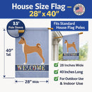 Telomian Welcome House Flag 28x40 Porch Sleeve Pole Decorative Outside Yard Banner Artwork Wall Hanging, Polyester