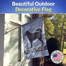 Mudi Welcome House Flag 28x40 Porch Sleeve Pole Decorative Outside Yard Banner Artwork Wall Hanging, Polyester