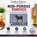 Mudi Welcome Cutting Board Tempered Glass Kitchen Cutting Surface, Heat Resistant Chopping, Non-Slip Feet, Food Prep & Serving