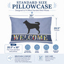Mudi Welcome Standard Pillowcase Lightweight Super Soft Easy Care Decorative Artwork Pillowcase, Standard