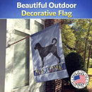 Labradoodle Welcome House Flag 28x40 Porch Sleeve Pole Decorative Outside Yard Banner Artwork Wall Hanging, Polyester
