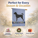 Labradoodle Welcome House Flag 28x40 Porch Sleeve Pole Decorative Outside Yard Banner Artwork Wall Hanging, Polyester