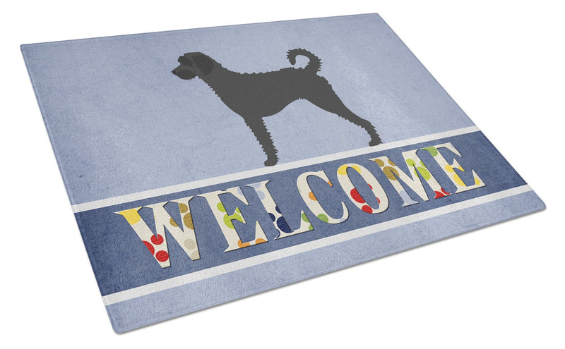 Labradoodle Welcome Glass Cutting Board Large BB8337LCB