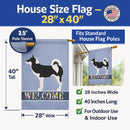 Greenland Dog Welcome House Flag 28x40 Porch Sleeve Pole Decorative Outside Yard Banner Artwork Wall Hanging, Polyester