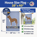Perro de Presa Canario House Flag 28x40 Porch Sleeve Pole Decorative Outside Yard Banner Artwork Wall Hanging, Polyester