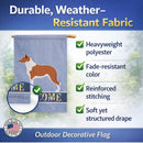 Smooth Collie Welcome House Flag 28x40 Porch Sleeve Pole Decorative Outside Yard Banner Artwork Wall Hanging, Polyester