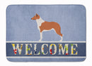 Smooth Collie Welcome Memory Foam Kitchen Mat Machine Washable Anti-Fatigue Cushion Comfort Bath or Kitchen Rug