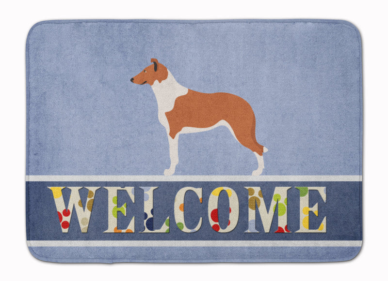 Smooth Collie Welcome Machine Washable Memory Foam Mat BB8342RUG