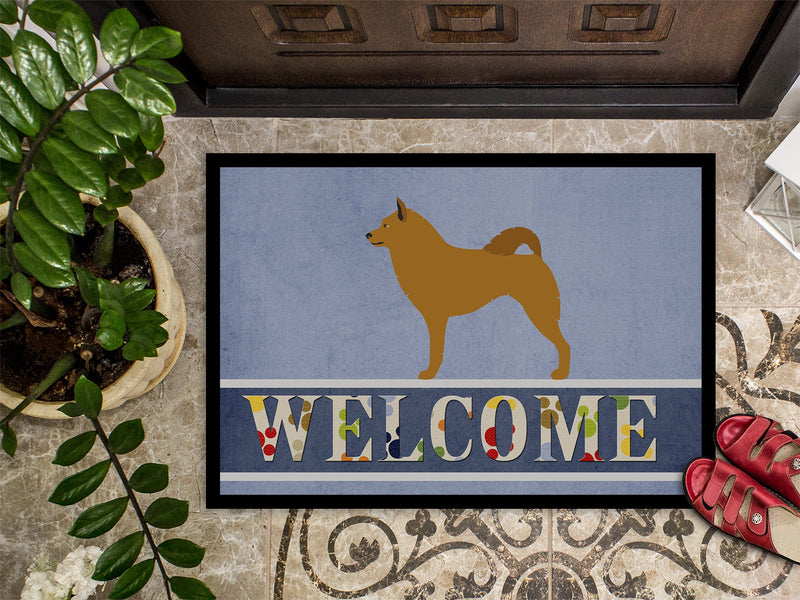 Finnish Spitz Welcome Indoor or Outdoor Mat 18x27 BB8343MAT