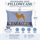 Finnish Spitz Welcome Standard Pillowcase Lightweight Super Soft Easy Care Decorative Artwork Pillowcase, Standard