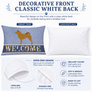 Finnish Spitz Welcome Standard Pillowcase Lightweight Super Soft Easy Care Decorative Artwork Pillowcase, Standard