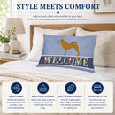 Finnish Spitz Welcome Standard Pillowcase Lightweight Super Soft Easy Care Decorative Artwork Pillowcase, Standard