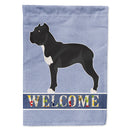 Cane Corso Welcome House Flag 28x40 Porch Sleeve Pole Decorative Outside Yard Banner Artwork Wall Hanging, Polyester