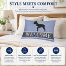 Cane Corso Welcome Standard Pillowcase Lightweight Super Soft Easy Care Decorative Artwork Pillowcase, Standard