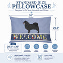 Swedish Lapphund Welcome Standard Pillowcase Lightweight Super Soft Easy Care Decorative Artwork Pillowcase, Standard