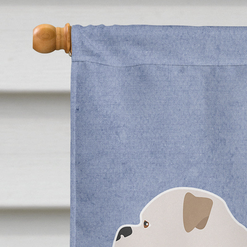 American Bulldog Welcome Flag Canvas House Size BB8348CHF