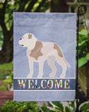 American Bulldog Welcome Garden Flag - Outdoor Decorative Yard Flag BB8348GF