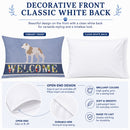 American Bulldog Welcome Standard Pillowcase Lightweight Super Soft Easy Care Decorative Artwork Pillowcase, Standard