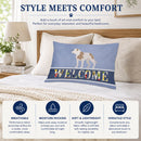 American Bulldog Welcome Standard Pillowcase Lightweight Super Soft Easy Care Decorative Artwork Pillowcase, Standard