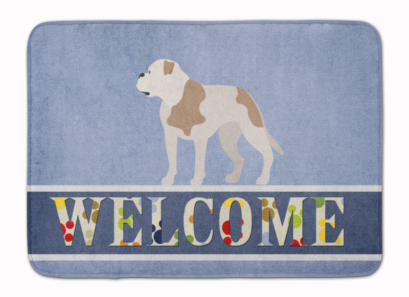 American Bulldog Welcome Machine Washable Memory Foam Mat BB8348RUG