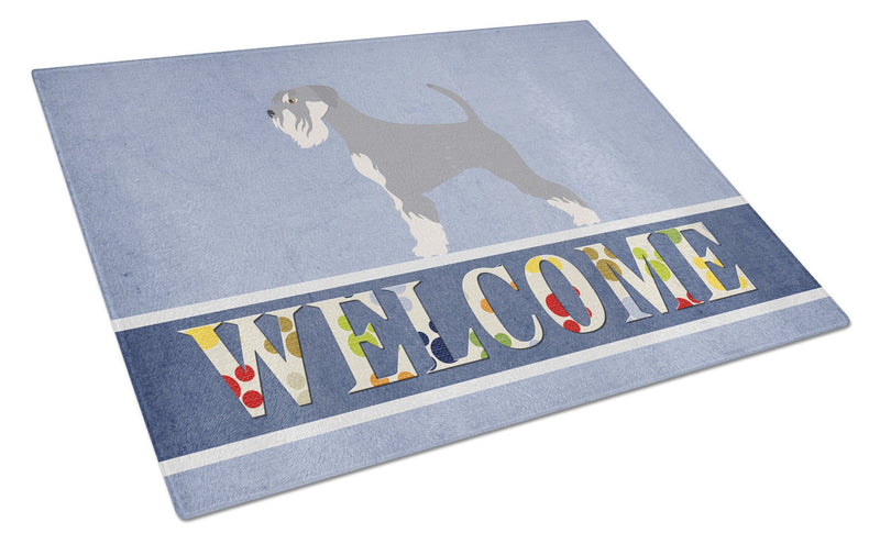 Schnauzer Welcome Glass Cutting Board Large BB8350LCB