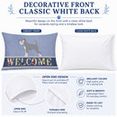 Schnauzer Welcome Standard Pillowcase Lightweight Super Soft Easy Care Decorative Artwork Pillowcase, Standard