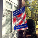 Weimaraner American House Flag 28x40 Porch Sleeve Pole Decorative Outside Yard Banner Artwork Wall Hanging, Polyester