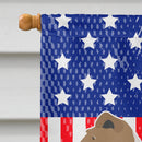 Wire Fox Terrier American House Flag 28x40 Porch Sleeve Pole Decorative Outside Yard Banner Artwork Wall Hanging, Polyester