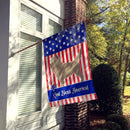 Cairn Terrier American House Flag 28x40 Porch Sleeve Pole Decorative Outside Yard Banner Artwork Wall Hanging, Polyester