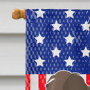 Bergamasco Shepherd American House Flag 28x40 Porch Sleeve Pole Decorative Outside Yard Banner Artwork Wall Hanging, Polyester