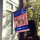 Dutch Shepherd American House Flag 28x40 Porch Sleeve Pole Decorative Outside Yard Banner Artwork Wall Hanging, Polyester