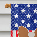 Papillon American House Flag 28x40 Porch Sleeve Pole Decorative Outside Yard Banner Artwork Wall Hanging, Polyester