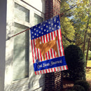 Toy Poodle American House Flag 28x40 Porch Sleeve Pole Decorative Outside Yard Banner Artwork Wall Hanging, Polyester