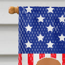 Toy Poodle American House Flag 28x40 Porch Sleeve Pole Decorative Outside Yard Banner Artwork Wall Hanging, Polyester