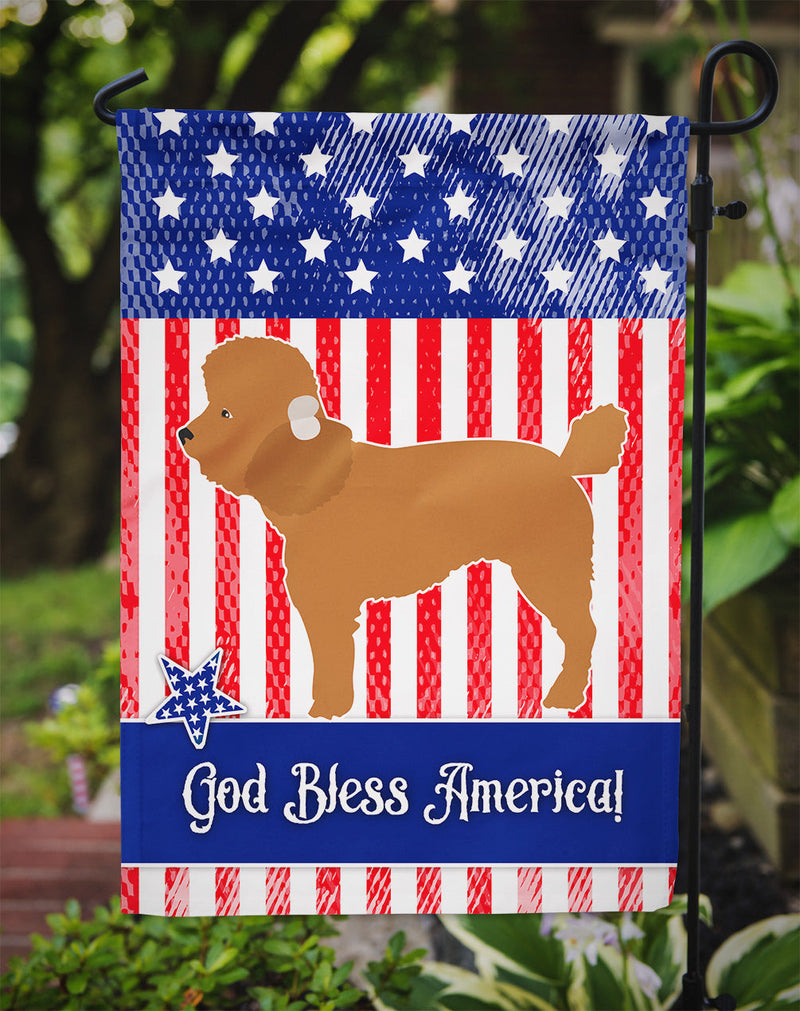 Toy Poodle American Flag Garden Size BB8397GF