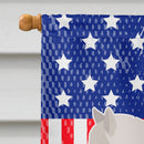German Spitz American House Flag 28x40 Porch Sleeve Pole Decorative Outside Yard Banner Artwork Wall Hanging, Polyester