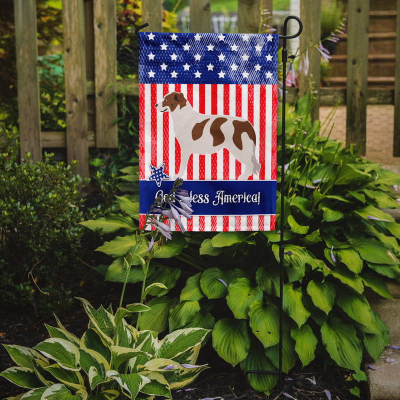 Aidi Atlas Mountain Dog American Flag Garden Size BB8415GF