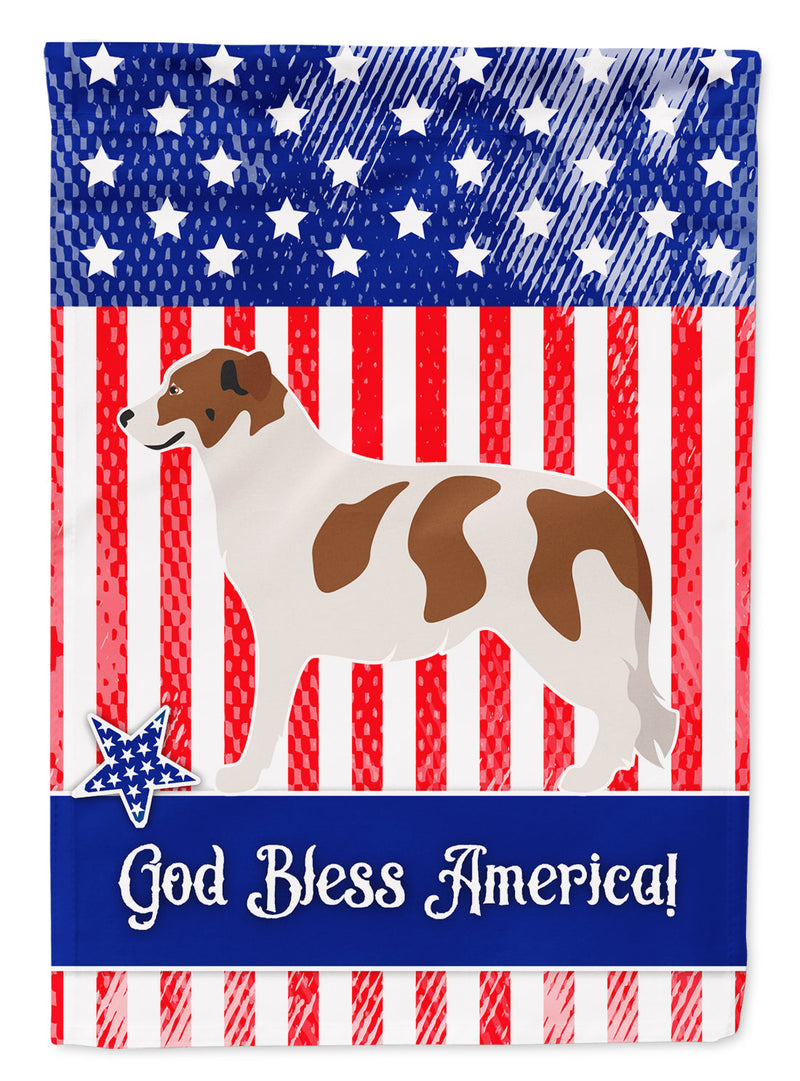 Aidi Atlas Mountain Dog American Flag Garden Size BB8415GF