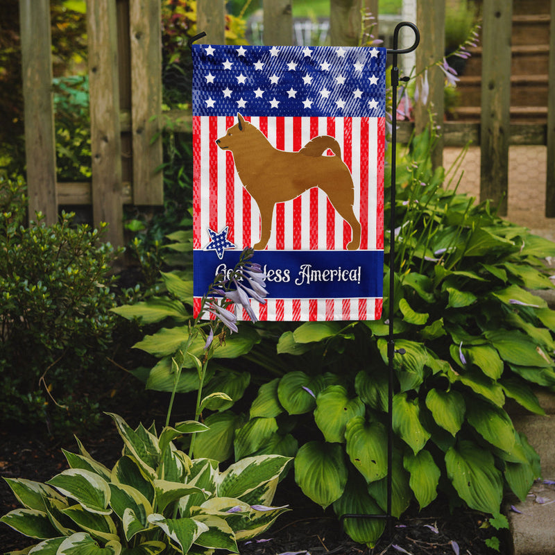 Finnish Spitz American Flag Garden Size BB8424GF