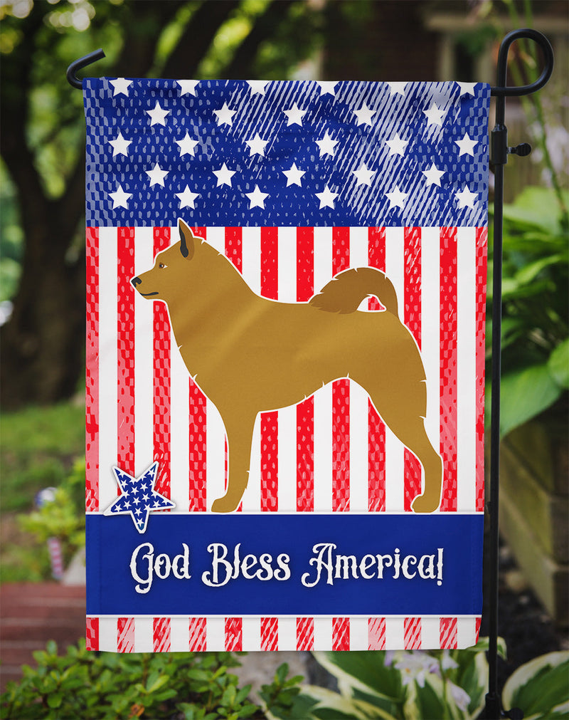 Finnish Spitz American Flag Garden Size BB8424GF